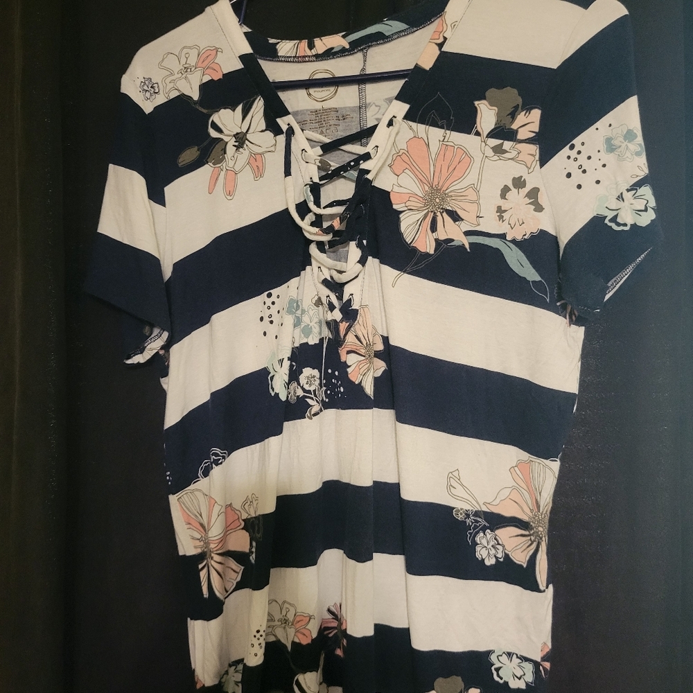 Navy striped Maurices top